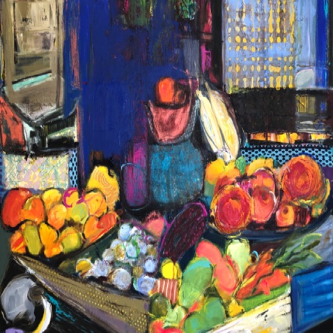 FRUIT STAND
Mixed Media  30"X40"